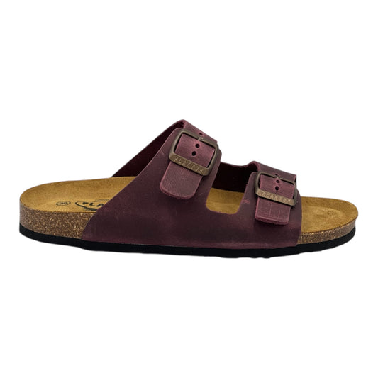 Γυναικείες Ανατομικές Δερμάτινες Παντόφλες Plakton 180010 Μωβ