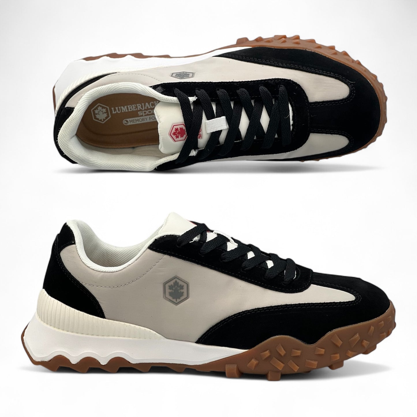 Ανδρικό Ανατομικό Sneaker Lumberjack Origin SMΗ-6611-001 Εκρού - Μαύρο