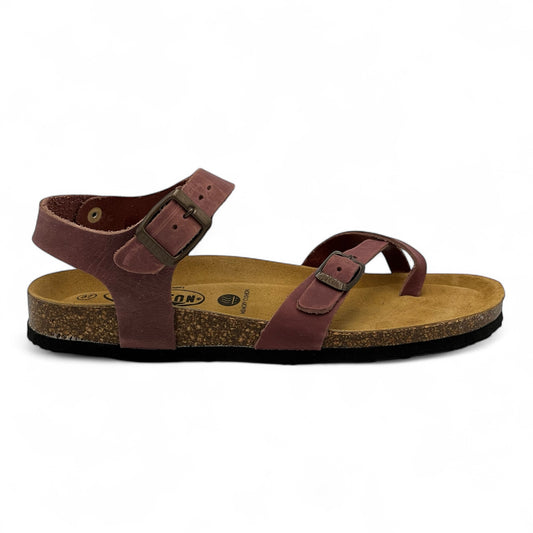 Γυναικείο Ανατομικό Δερμάτινο Σανδάλι Plakton 181016-B Μώβ