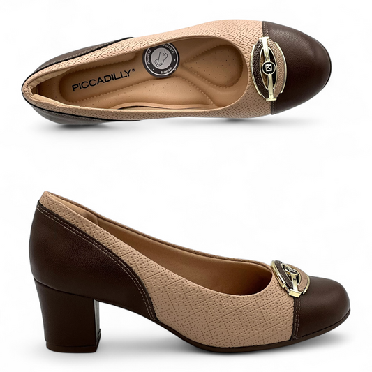 Γυναικεία Ανατομική Γόβα Piccadilly 110183 Καφέ/Μπέζ