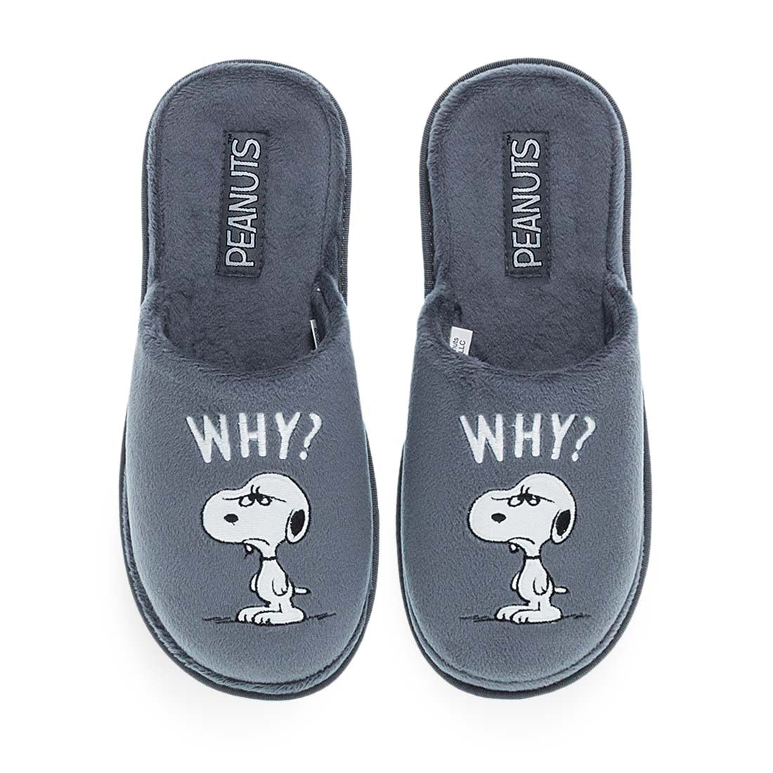 Ανατομική Αντρική Παντόφλα Σπιτιού Snoopy 10134015 Γκρι