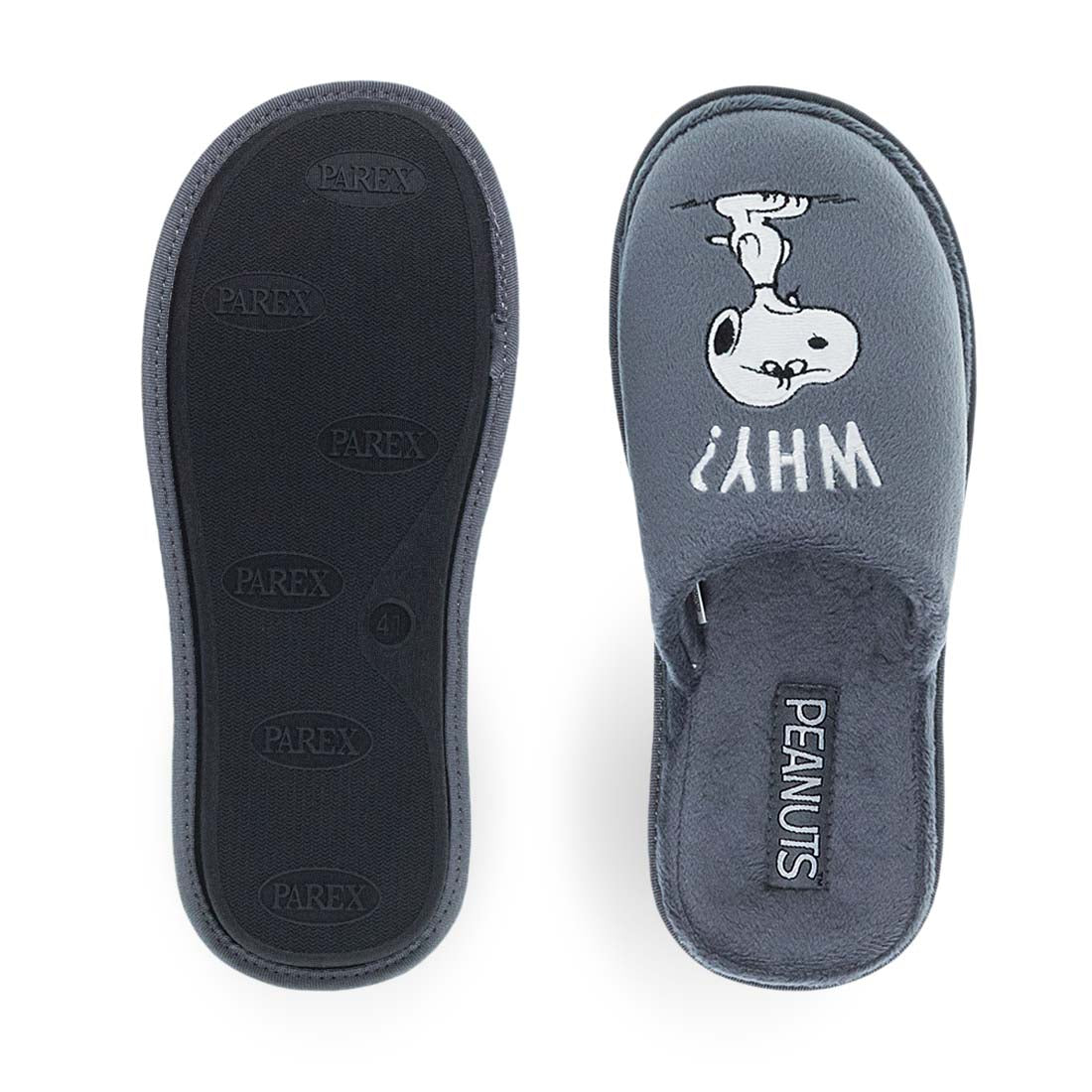 Ανατομική Αντρική Παντόφλα Σπιτιού Snoopy 10134015 Γκρι