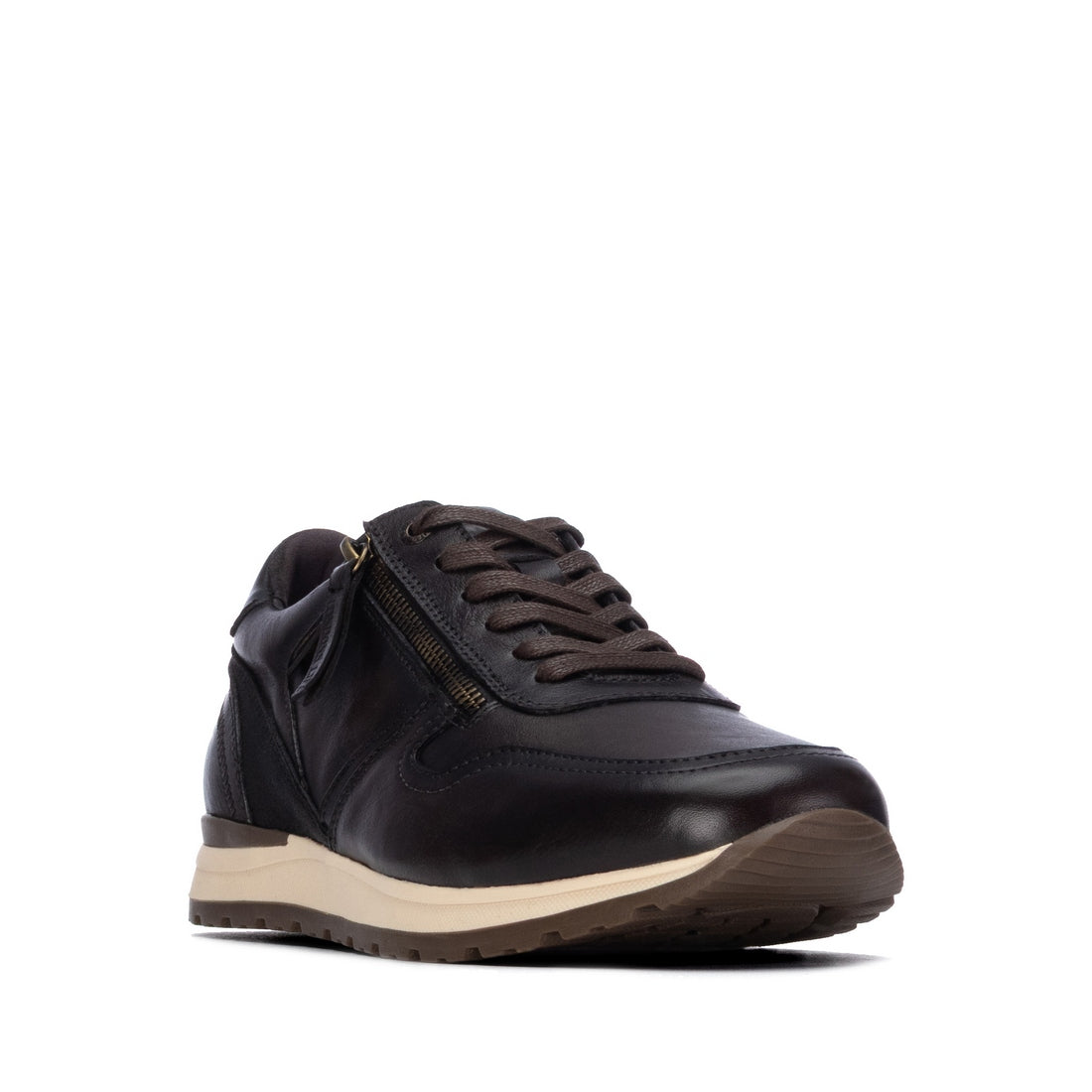 Αντρικό Ανατομικό Δερμάτινο Sneaker LONDON LIFE 164209 Καφέ