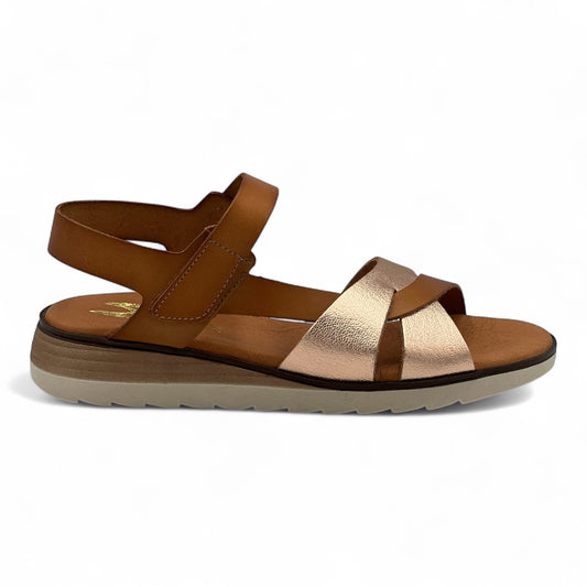 Γυναικεία Ανατομικά Πέδιλα Marila 25043-29 Ταμπά Ροζ Χρυσό