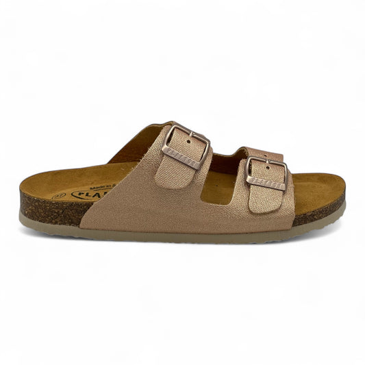 Γυναικείες Ανατομικές Δερμάτινες Παντόφλες Plakton 180011 Ρόζ Γκλίτερ