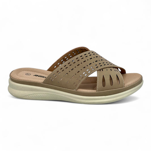 Γυναικεία Ανατομική Παντόφλα Antrin 28.MILOS-190 Μπέζ