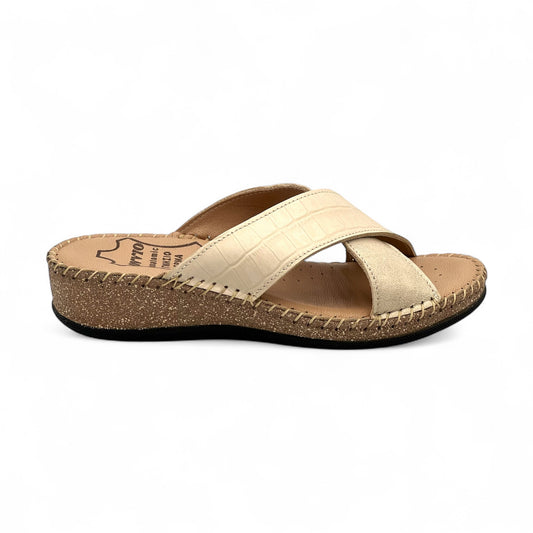 Γυναικεία Ανατομική Παντόφλα OVVIO 85-PN-MZ-KR Μπέζ